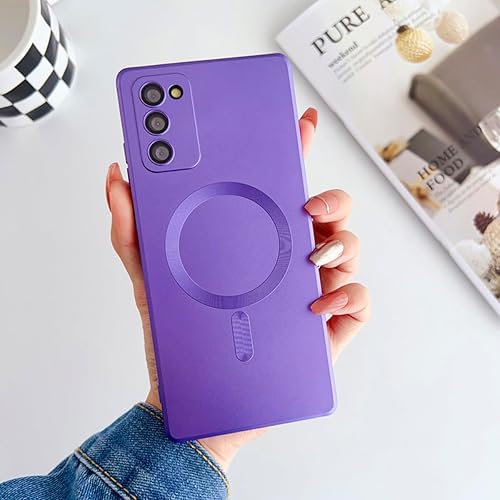 Miniatura 7 de Funda magnética para Galaxy S20 FE compatible con cargador Magsafe inalámbrica, antiarañazos, a prueba de golpes, de goma de silicona, protección