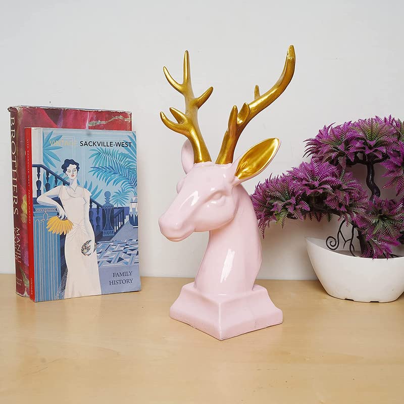 Statue de cerf moderne rose pour sublimer la décoration de votre salon