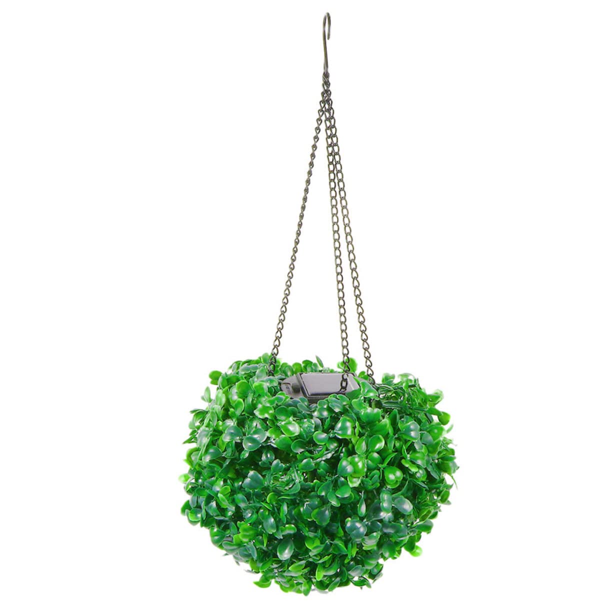 Amosfun 2st Blumen-Gras-Kugel-kronleuchter Solarleuchten Für Den Außenbereich Licht Für Garten Buchsbaum-formschnittkugeln Hängender Kronleuchter Draussen Eisen Weihnachten Garten Licht
