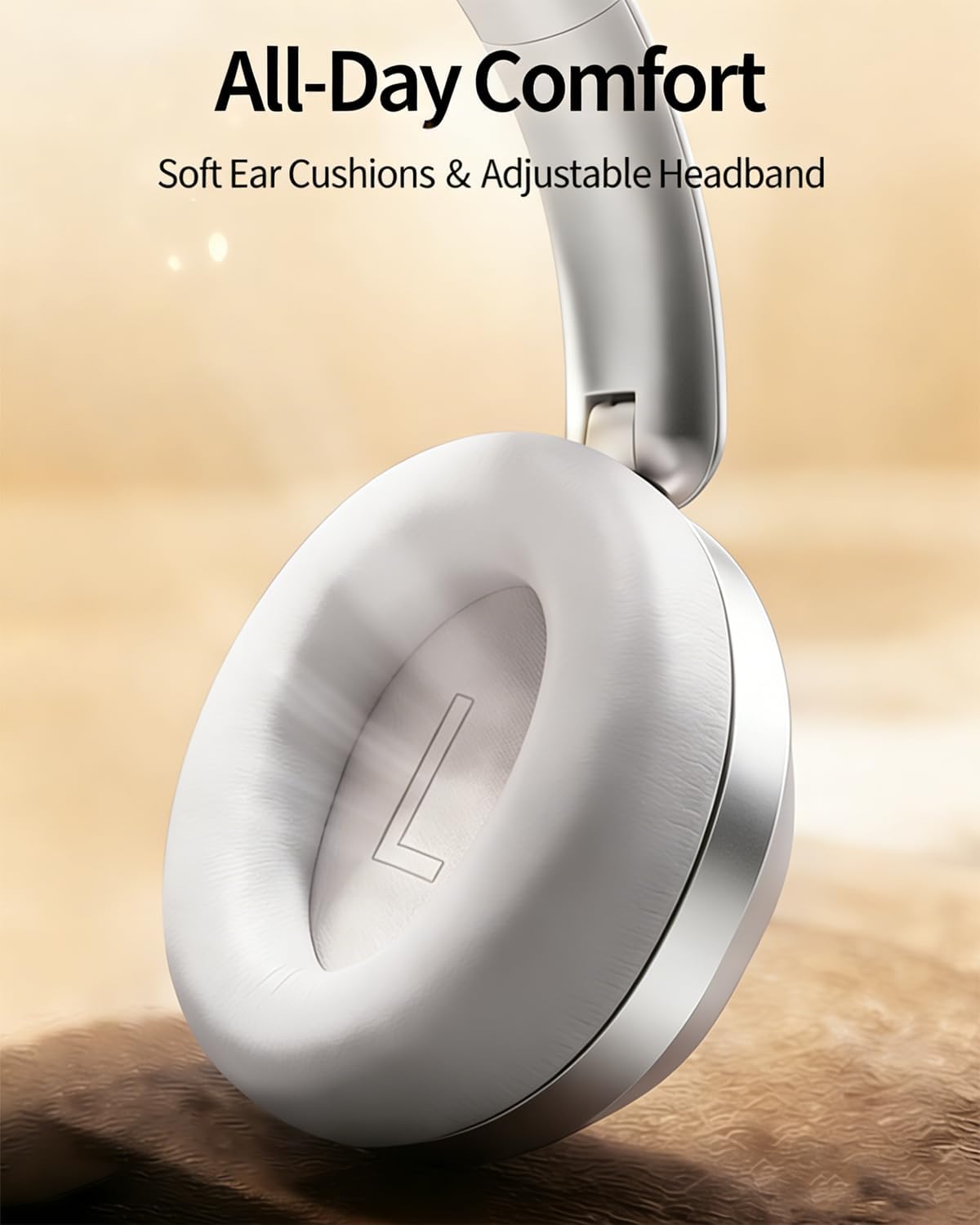 Wentronic Y05 Wireless Bluetooth Over-Ear Headphones – Noise Cancelling & Active Hi-Res Sound, 48H Playtime, Soft Comfort Earcups, Feel the Music Everywhere, Works with Android, iOS & PC, Silver