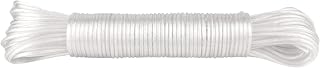 IDEA HOME Washing Line Rope Cristal 20m - Clothes Lines for Outside Heavy Duty – Plastic Washing Lines Outdoor - Robust Clothes Line Made of Polyester Core and Plastic Coating, Transparent White