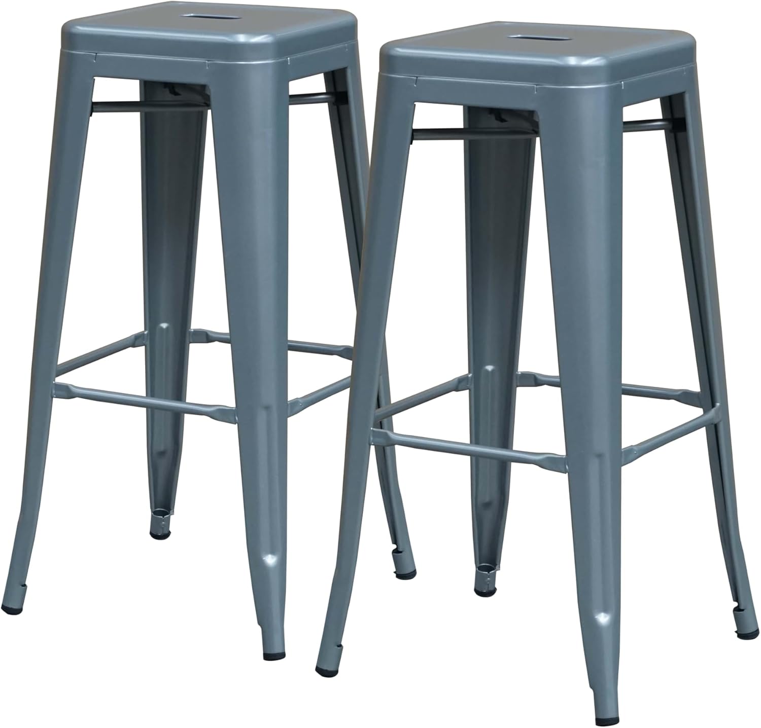 CenPro Restaurant Chair, Silver Metal Barstool for Indoor and Outdoor Use, Set of 2 (32Q-223)