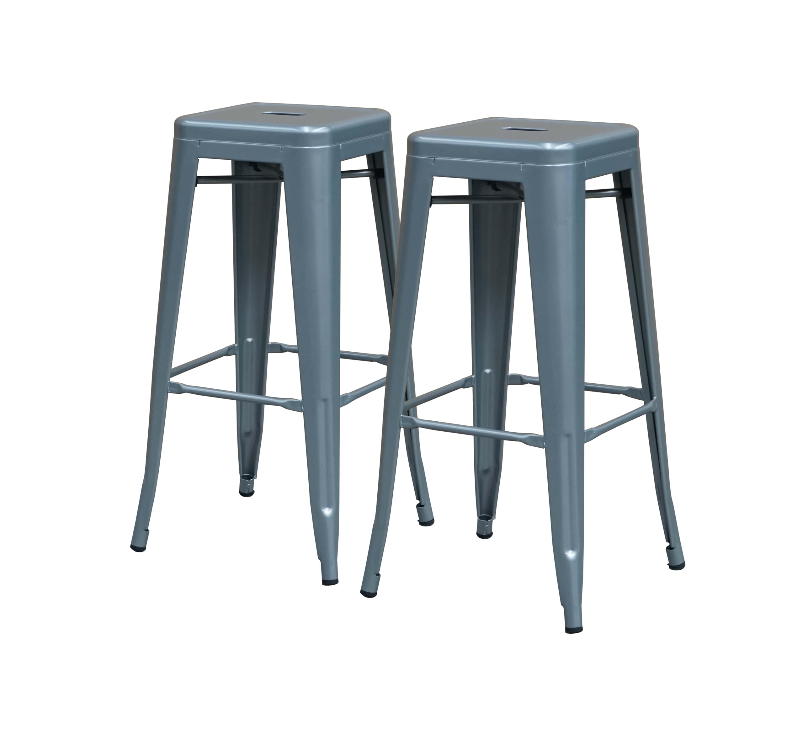 CenPro Restaurant Chair, Silver Metal Barstool for Indoor and Outdoor Use, Set of 2 (32Q-223)