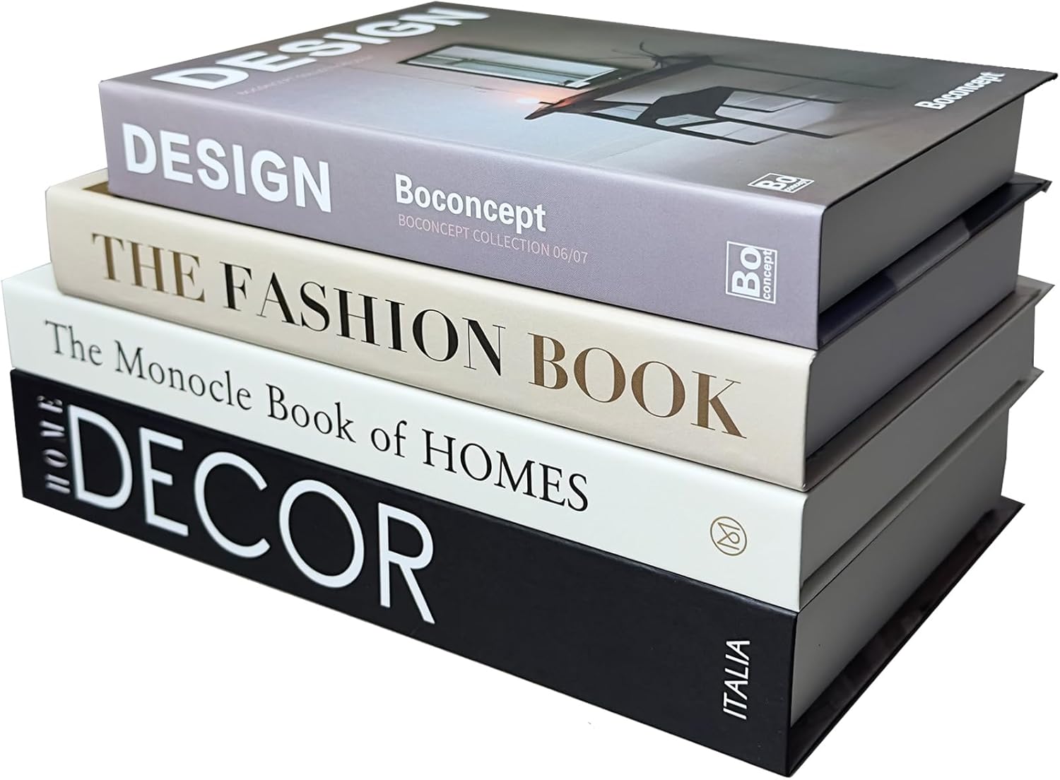 4 Pcs Fake Books for Decoration,Designer Luxury Modern Fake