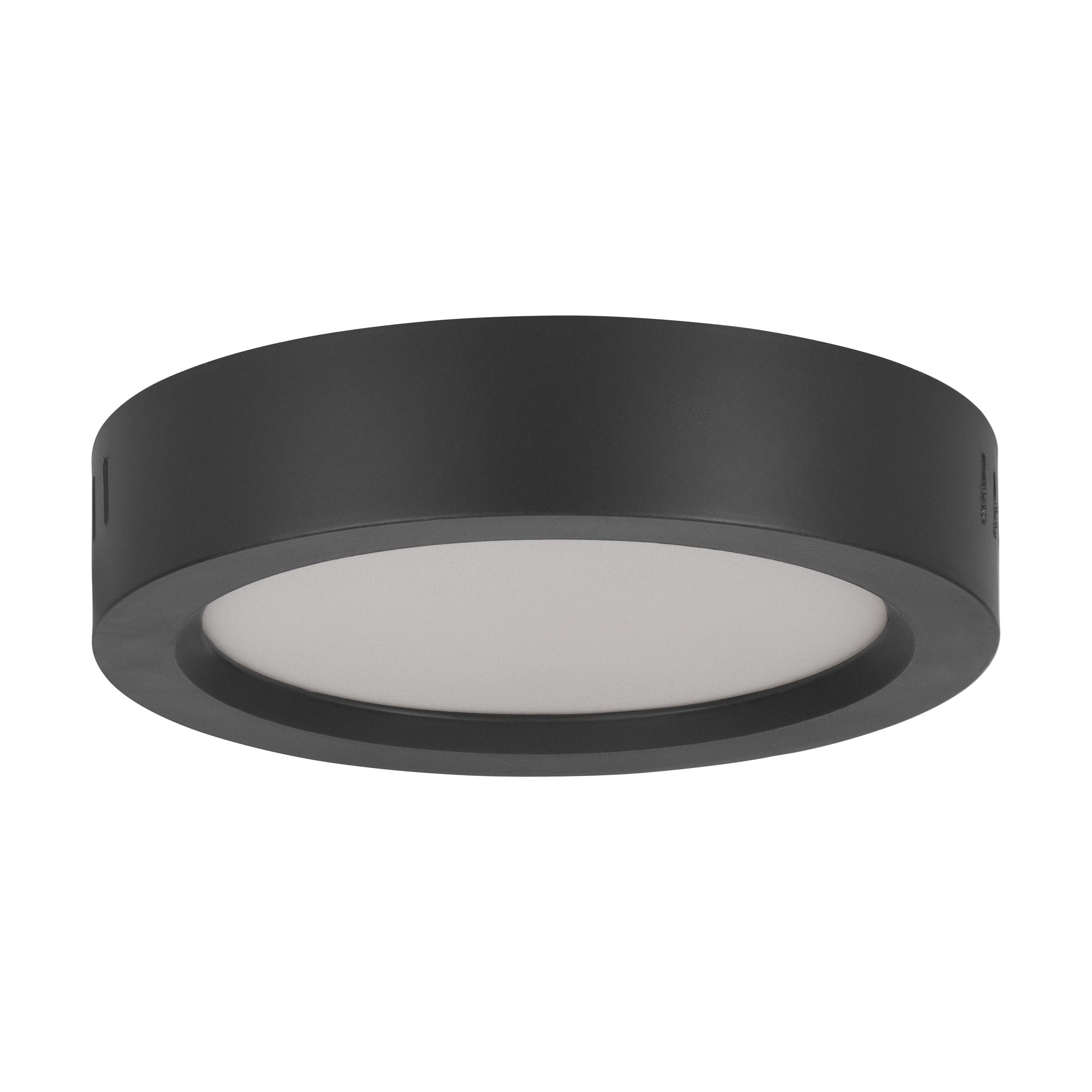 Plafonnier LED rond Eglo Idun-E noir Ø 16 cm blanc neutre