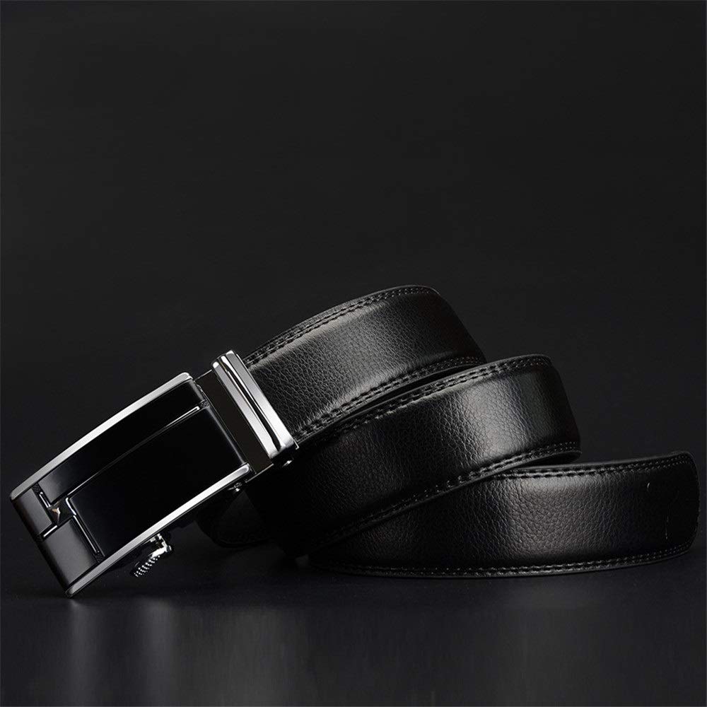 Cinturón de hombre Cinturón for hombres con hebilla automática Cinturones de cuero con cinturón deslizante de lujo para el trabajo formal o casual