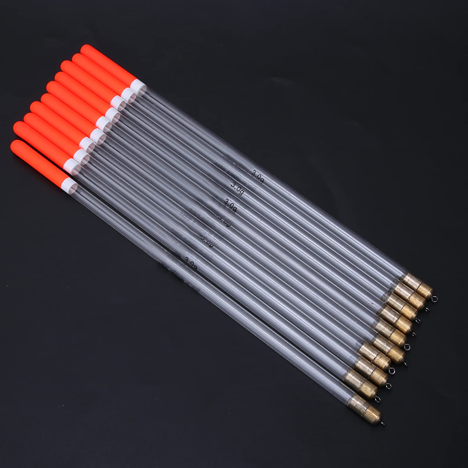 Fishing Bobber Kit, Fishing Float Bobber, 10 St Trwałe plastikowe pływaki wędkarskie Bobber Stick Tube Multi Purpose Fish Feed Baits Accessories Kit (2.0 Przezroczysty)
