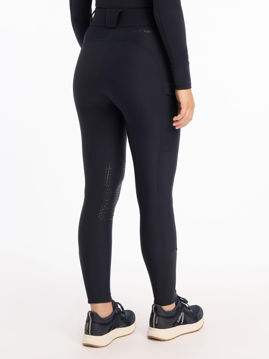 LeMieux Drytex Knee Grip Waterproof Breeches for Women - Equestrian Pants for Horseback Riding - Ladies’ Jodhpur Riding Pants - Navy - US02