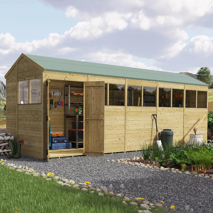 BillyOh Defender Heavy Duty Tongue and Groove Apex Shed 4x6-20x6 (Windowed) (20x6)