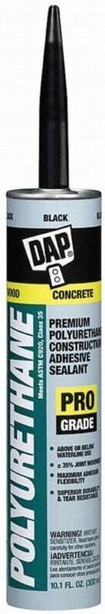 Dap 18816 12 Pack 10.1 oz. Premium Polyurethane Construction Adhesive Sealant, Black