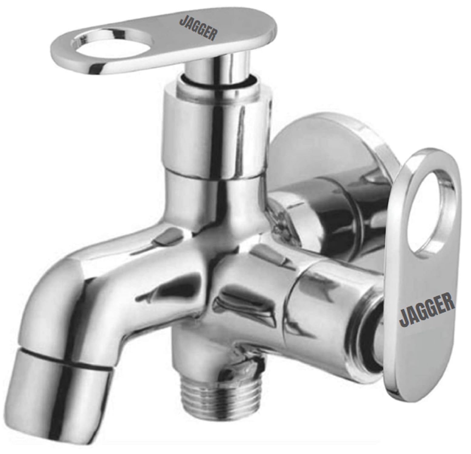 JAGGER JAG01 Full Brass Turbo 2 in 1 Bib Cock Tap for Bathroom/Toilet/Washing Machine for Home with Teflon Tape and Wall Flange (Oreo) (B0D1DB614F) Amazon Price History, Amazon Price Tracker