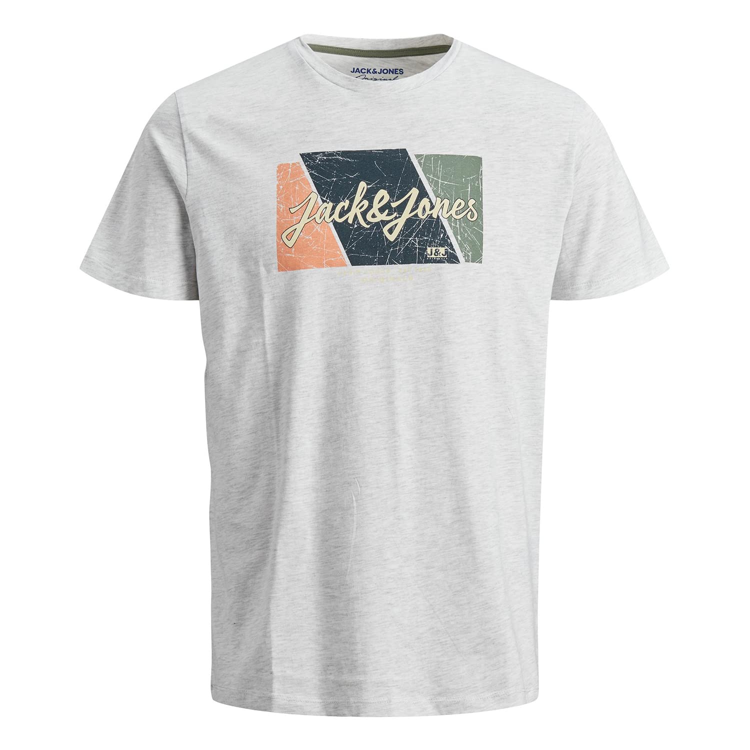 Jack & Jones 100% Cotton Crew Neck T Shirt with Logo - M