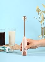 Vista 3 de Mezclador eléctrico de mano de fórmula para bebés, mezclador de bebidas de mano (marrón)