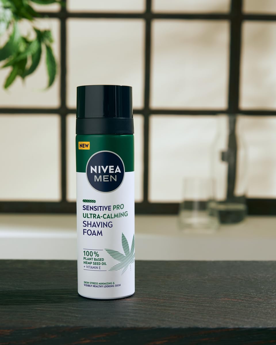 NIVEA MEN Sensitive Pro - Schiuma da barba lenitiva, 200 ml