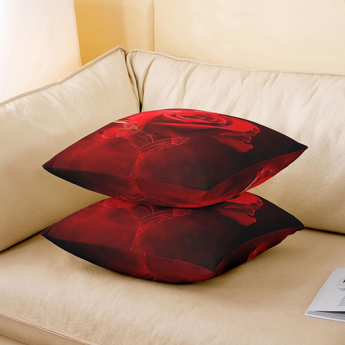 Set di federe per San Valentino, 2 pezzi, 45,7 x 45,7 cm, rosa