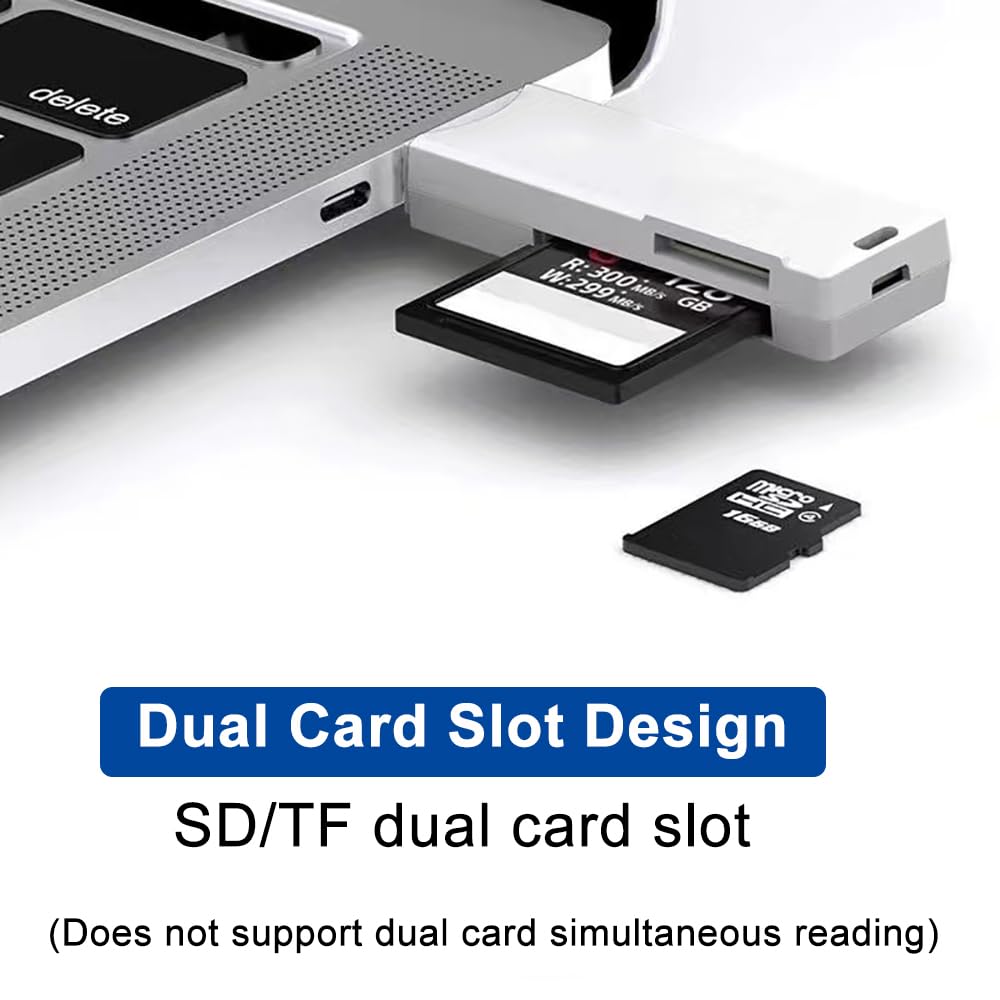 MOGOOD SD 4.0 Card Reader, UHS-II USB C SD Card Reader, 2-in-1 SD/TF Adapter, USB 3.2 Gen 2 Memory Card Adapter For SD 4.0, Micro SD, SDHC, SDXC, UHS-I, UHS-II, MMC