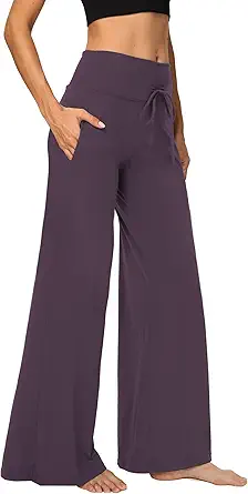 1/3 Pack Wide Leg Yoga Pants for Women, Comfy Lounge Pajama Sweatpants Loose Causal Palazzo with Pockets