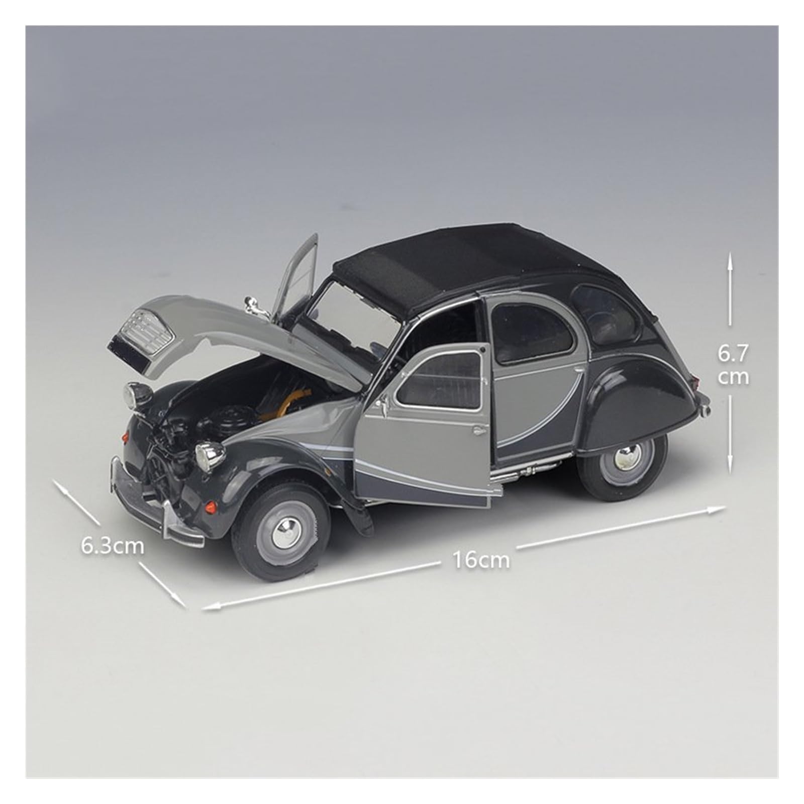 ONAIC Diecast Modello 1:24 Per Citroën 2CV 6 Per Charleston Modellino Auto In Lega Pressofusa Oggetto Da Collezione
