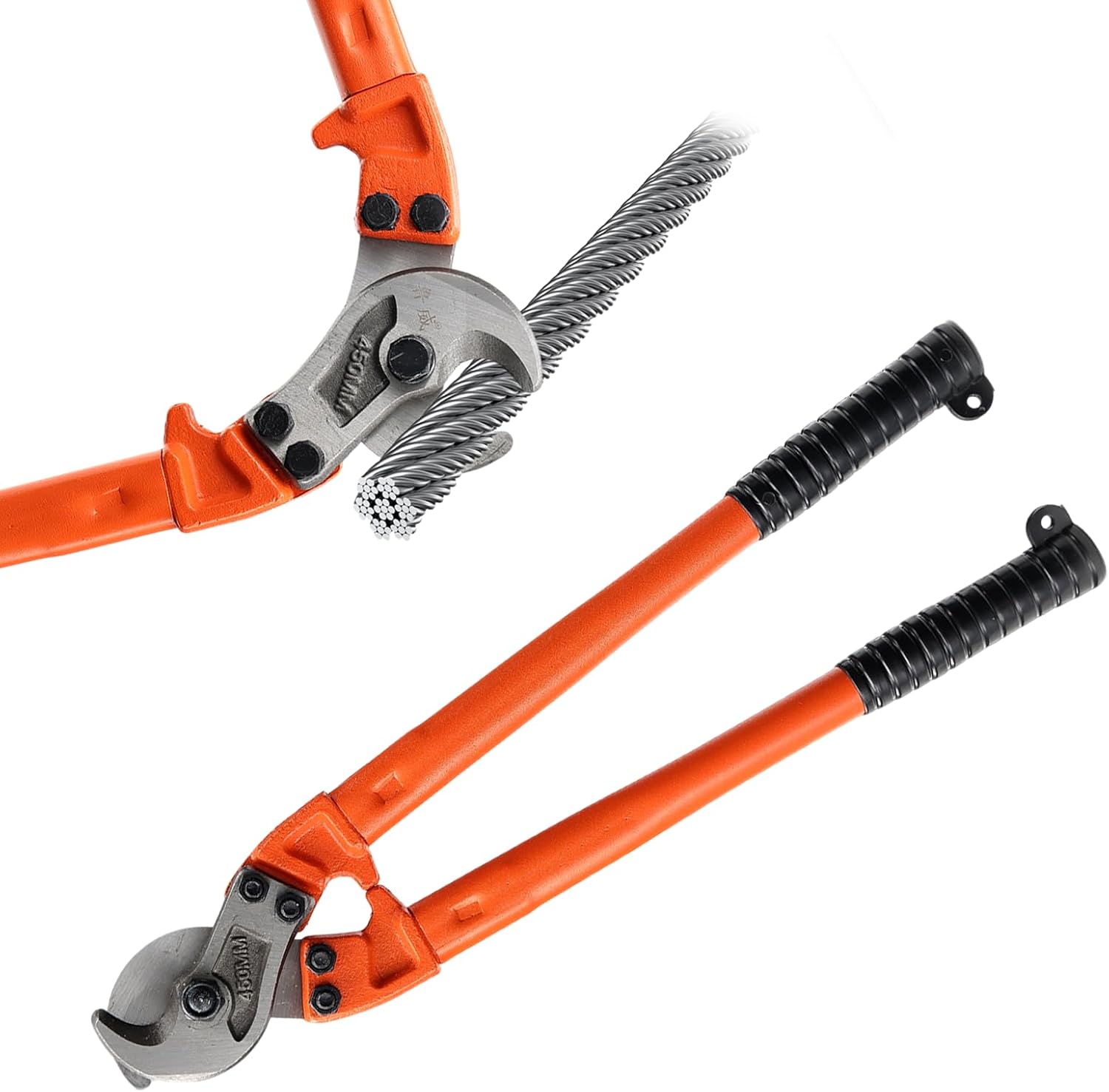 Wire Cutters 18in Heavy Duty Cable Cutters with Ergonomic Handle Cutting Up to 5/16" Hardened Steel Wire Cutter for Wire rope, Stainless Steel Wire, Copper and Aluminium Cables