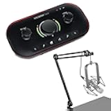 Vocaster Two Podcast Interface for Solo Content Creators, Bundle with H&A Broadcast Arm