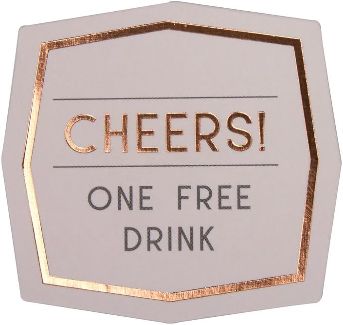 Neviti - Geo Blush - Drinks Tokens, Pack of 25