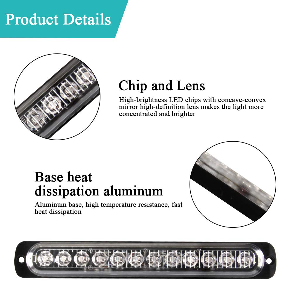 Luc Intermitent Para Camión, 2 Uds., 12V, 24V, Luc LED De Posición Lateral Para Remolque, Luz Troboscópica Para Tractor, Blanco, ámbar, Rojo, Azul, Verde, Van, Autobús, RV - AliExprs