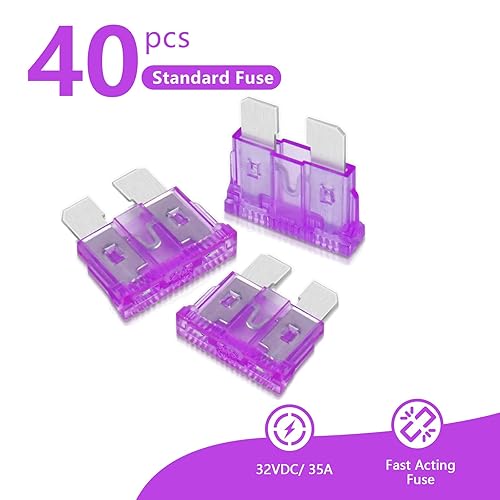Miniatura 2 de Fusible automotriz estándar de 35 amperios, 35 A, 12 V, 24 V, 32 V, fusibles ATO APR ATS para cocheRVcamiónSUVmotocicletabarco
