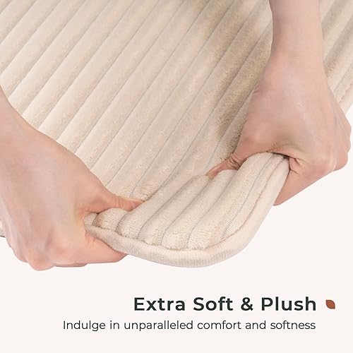 Miniatura 4 de FRESHMINT Alfombra de baño de espuma viscoelástica ultrasuave con infusión de carbón de 17 x 24 pulgadas, alfombras de baño para baño,