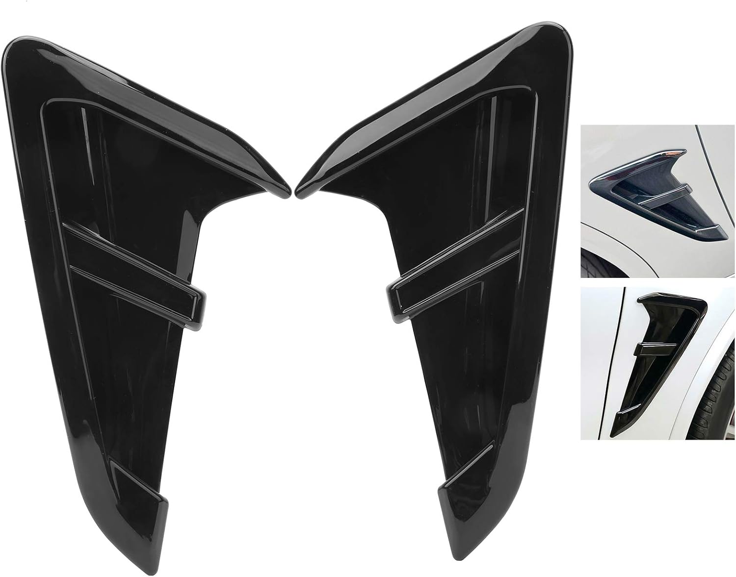 Car Side , Qiilu Car Side 2pcs Car Side Air Vents Grille Trim Fit for X3 X4 G01 G02 X3M X4M 2018?2021 ABS