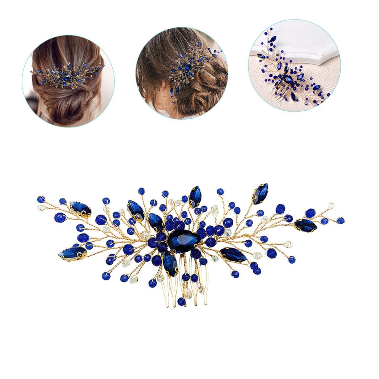 Healeved Lot De 4 Peignes À Cheveux En Cristal Pour Enterrement De Vie De Jeune Fille Accessoire De Coiffure Pour Un Look Élégant
