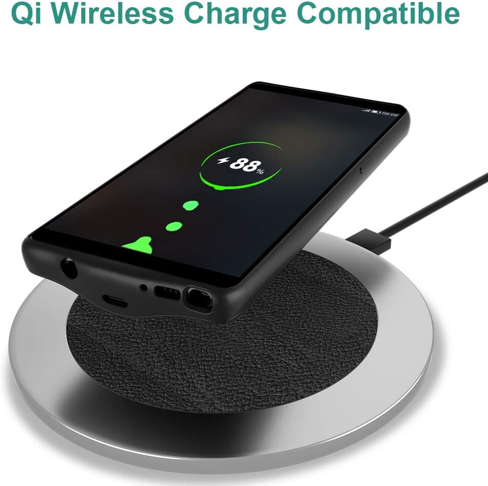 NEWDERY Upgraded Galaxy Note 8 Battery Case Qi Wireless Charging Compatible, 5500mAh Slim Extended Rechargeable External Charging Case Compatible Galaxy Note 8 (6.3 Inches Black)