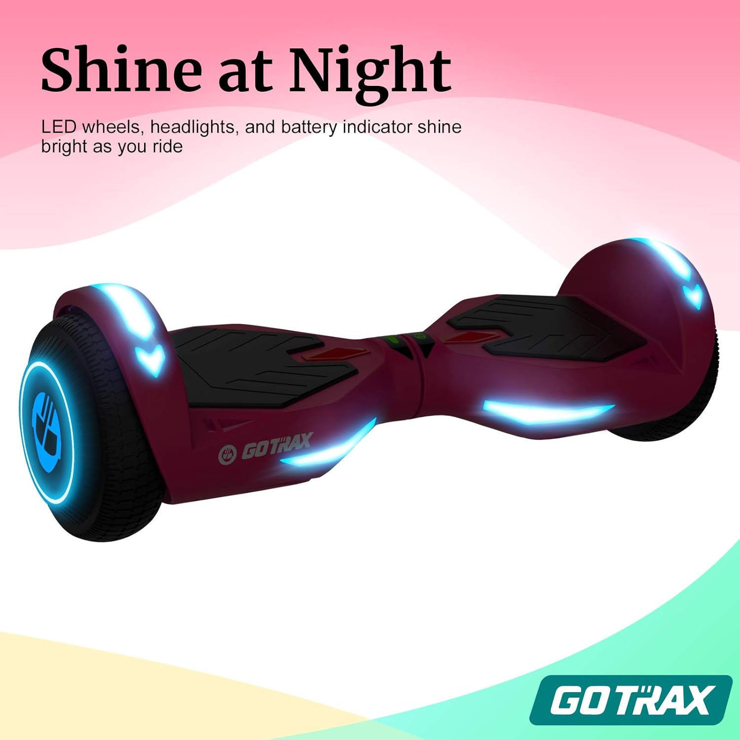 Hoverboard Gotrax with solid 6.5 "Solid-off/off-road tires, maximum range 5/6 miles, power of 6.2 miles per hour for double brush engine, certified UL2272 and 65.52W/93.6Wh self-tanking scooter battery for 44-176 pounds 7 613APyuySML. AC SL1500