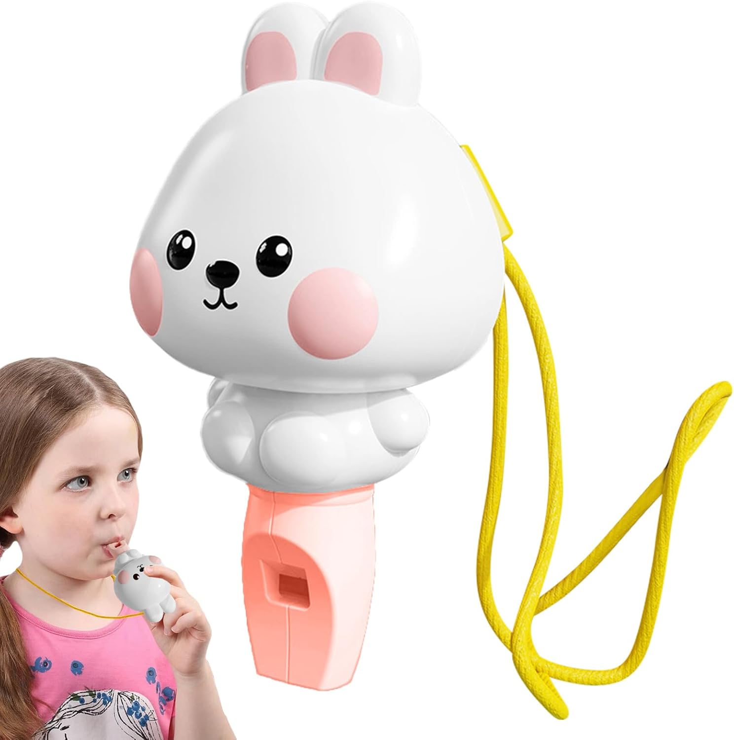 Toy Whistle for Kids, Rabbit Noise Maker with Lanyard, Creative Whistle, Fun Noise Maker Toy, Music Instrument for Boys and Girls
