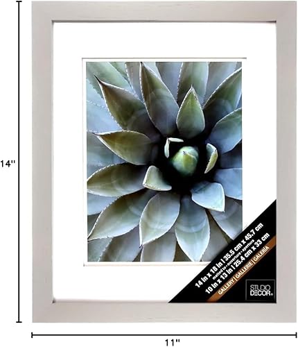 Miniatura 3 de Studio Décor - Marco de pared gris con paspartú doble