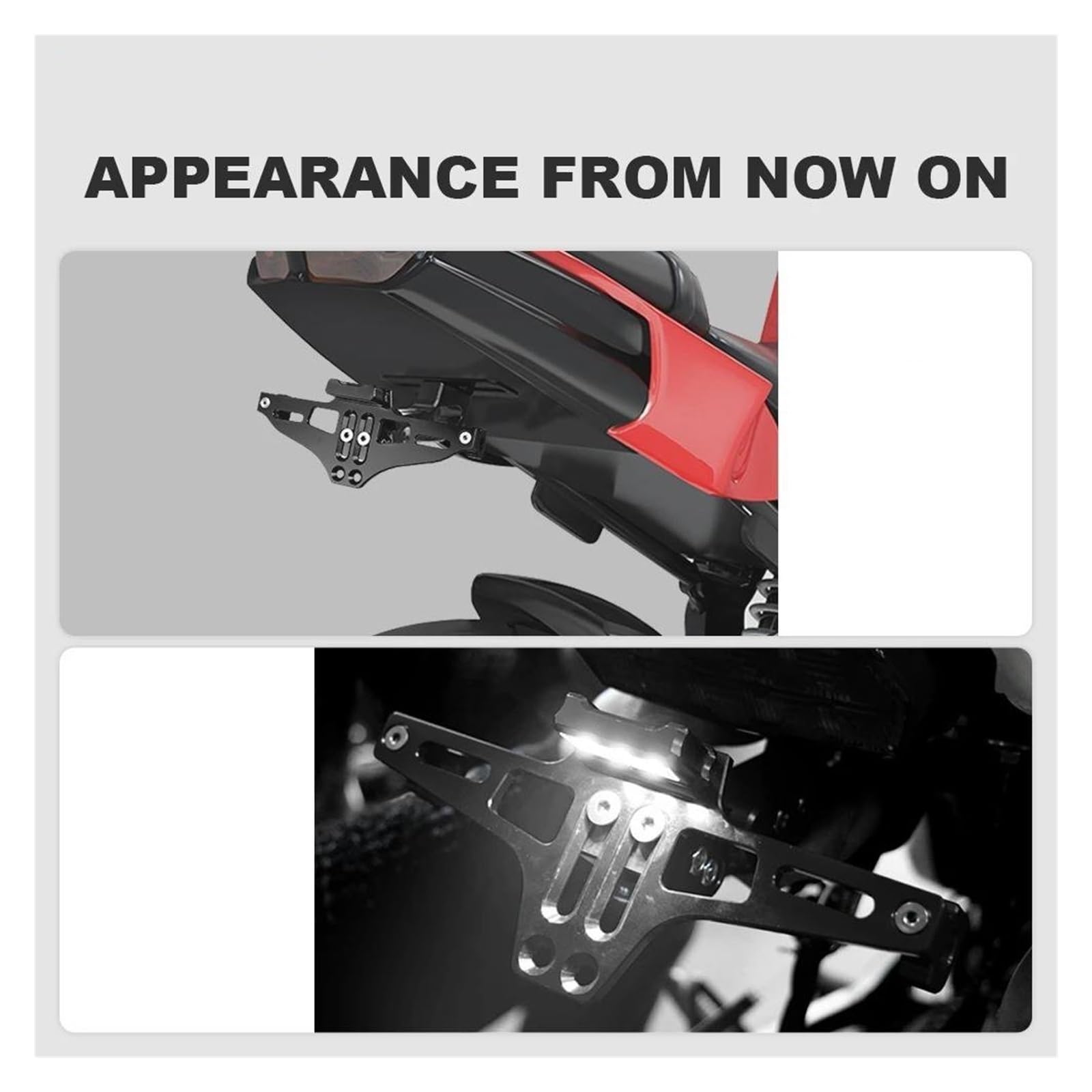 Portaplacas Moto Porta Matrícula para Kawasaki Z650 Z 650 2018-2023 Kit De Soporte para Matrícula Trasera De Motocicleta Eliminador De Guardabarros(Negro)