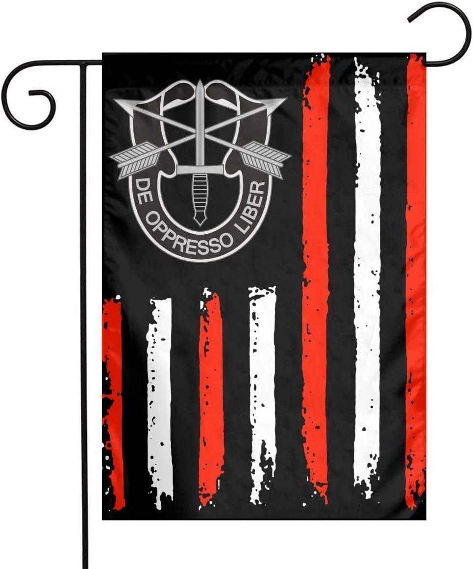 Quakess De Oppresso Liber Garden Flag House Banner for Party Yard Home Outdoor Decor