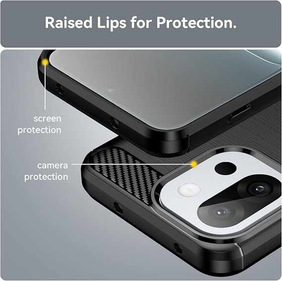 TingYR Case Compatible with OnePlus 13T, Ultra Slim Flexible TPU Shock Absorption, Anti-Scratch, Premium Flexible Rubber Cover, Cover Compatible with OnePlus 13T Smartphone.(Black)