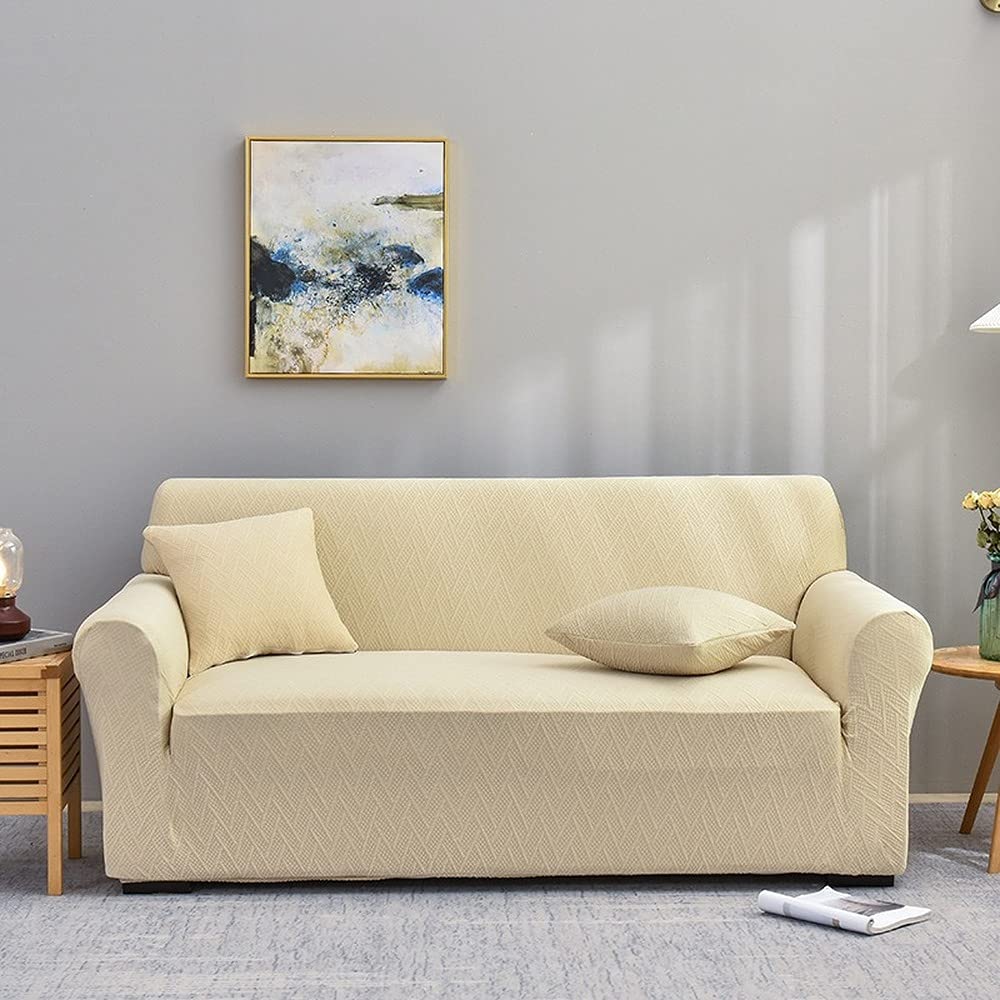 Housse fauteuil tout compris extensible et universelle en Jacquard