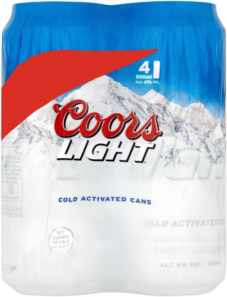 Coors Light Premium Lager (24 x 500ml Cans)