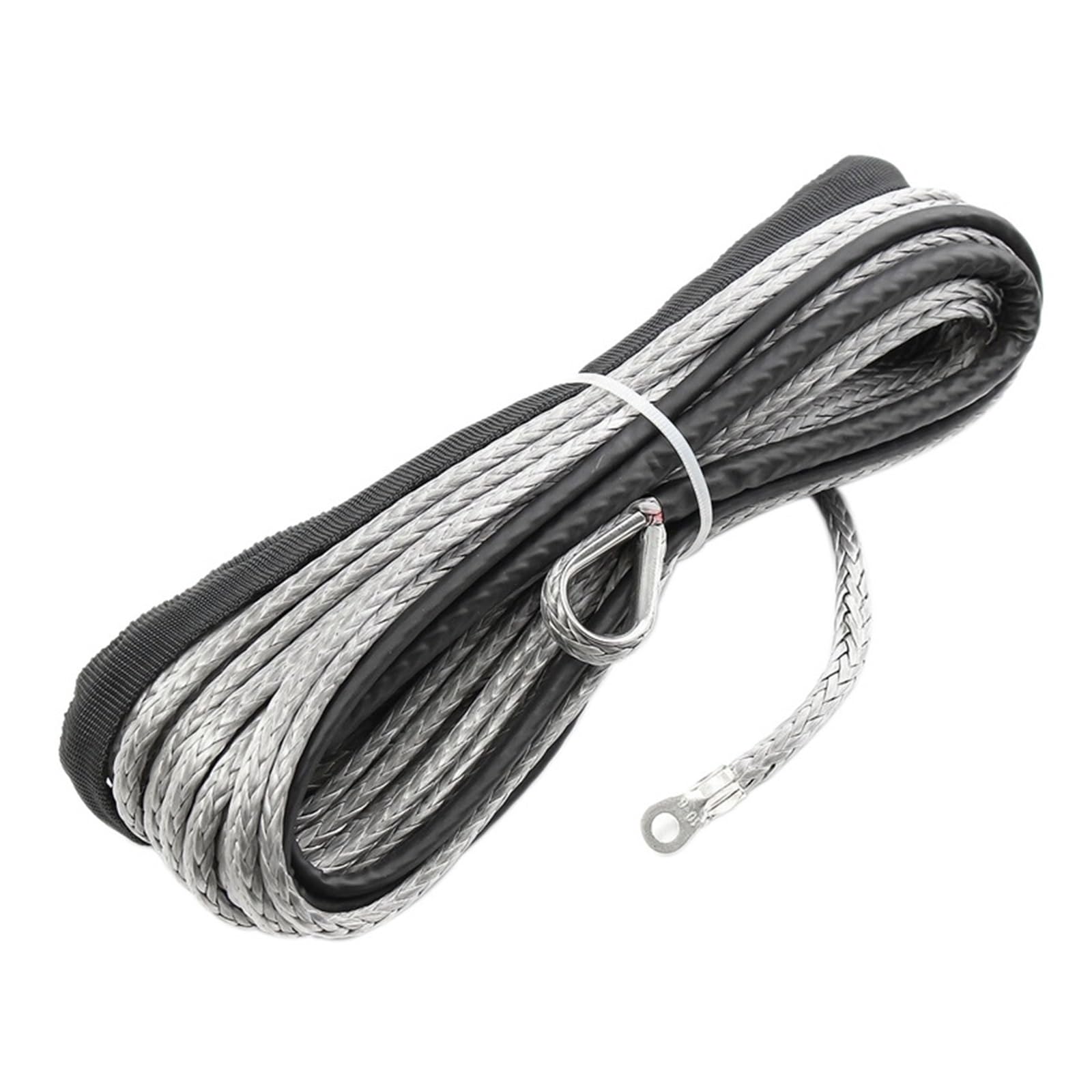 Corda di Traino Fune Sintetica for Argano da 3/16 di Pollice X 50 Pollici 7700LB con Manicotto di Protezione for ATV UTV Facile E Sicuro