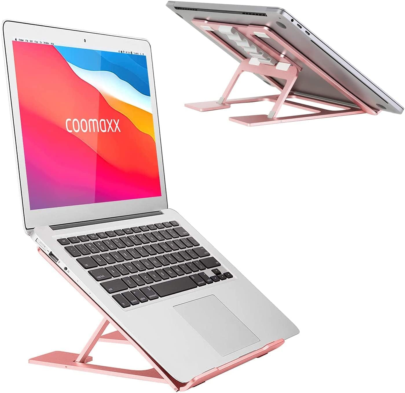 Adjustable Laptop Stand，Ventilated Portable Ergonomic Notebook Riser for Desk,Multi-Angle Adjustable Portable Anti-Slip Mount for MacBook, Surface Laptop, Notebook, 10"-17" Tablet