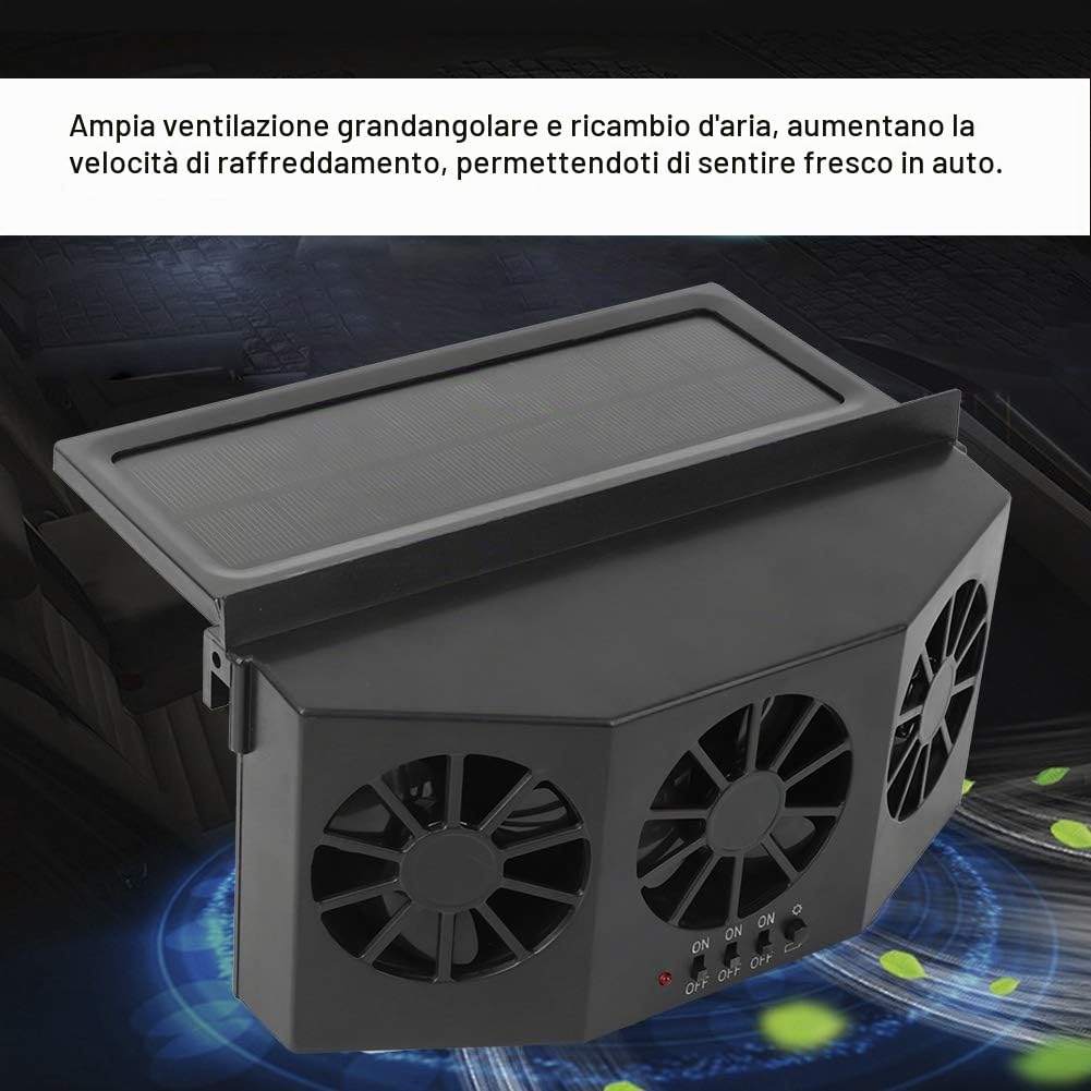 Ventilatore di Estrazione del Veicolo Ventilatore per Auto Ventilatore Solare per Auto Ventilatore per Auto a energia Solare Portatile Ventilatore di Ventilazione Ventilazione Ventilazione Auto
