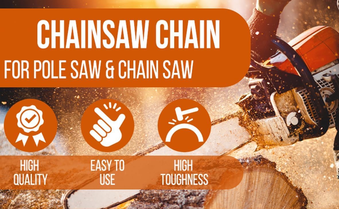 Milwaukee 14 Inch Top Handle Chainsaw Chain 3 Pack, .325'' LP .043'' Gauge 59 DL, Fits M18 Fuel 2826-20T, Dewalt DCCS674, Husqvarna, Replaces 49-16-2744, N59, DWO1DTX614 - Molten.