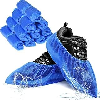 KUDIZE Disposable Waterproof Durable Boot & Shoes Covers, Elastic Band, Breathable Dustproof Hospital & Home Use Shoe Covering for Cleanliness, Free size