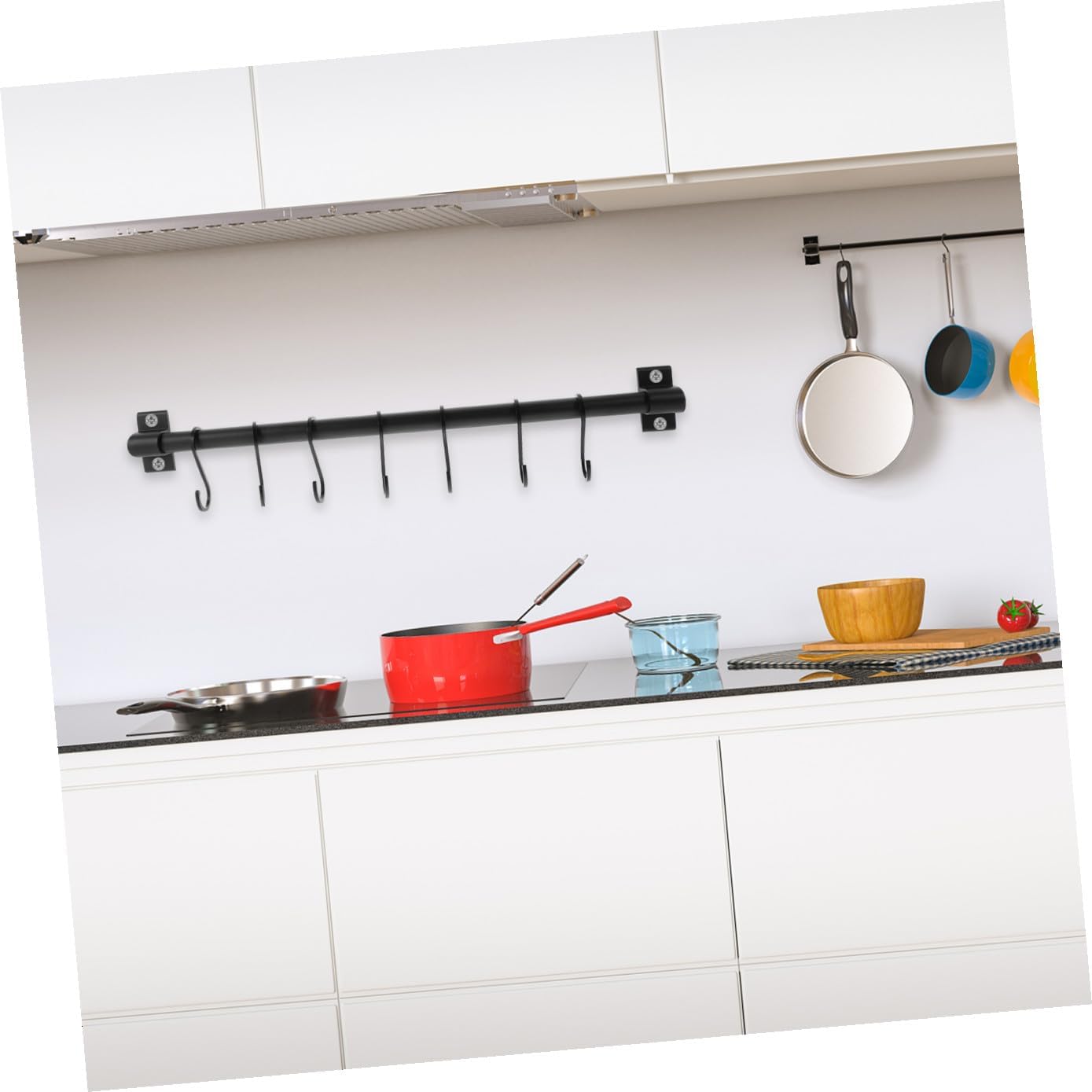 SHOWERORO Kitchen Storage Rack Punch Movable Multi-Functional Dish Rack Hanging Wall Hanger Suitable for Home Office Restaurant