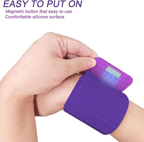 Miniatura 3 de Juego de pesas magnéticas ajustables para muñeca y tobillo (1 libra2 libras cada uno) para hombres y mujeres para fitness intensificado, pulseras de