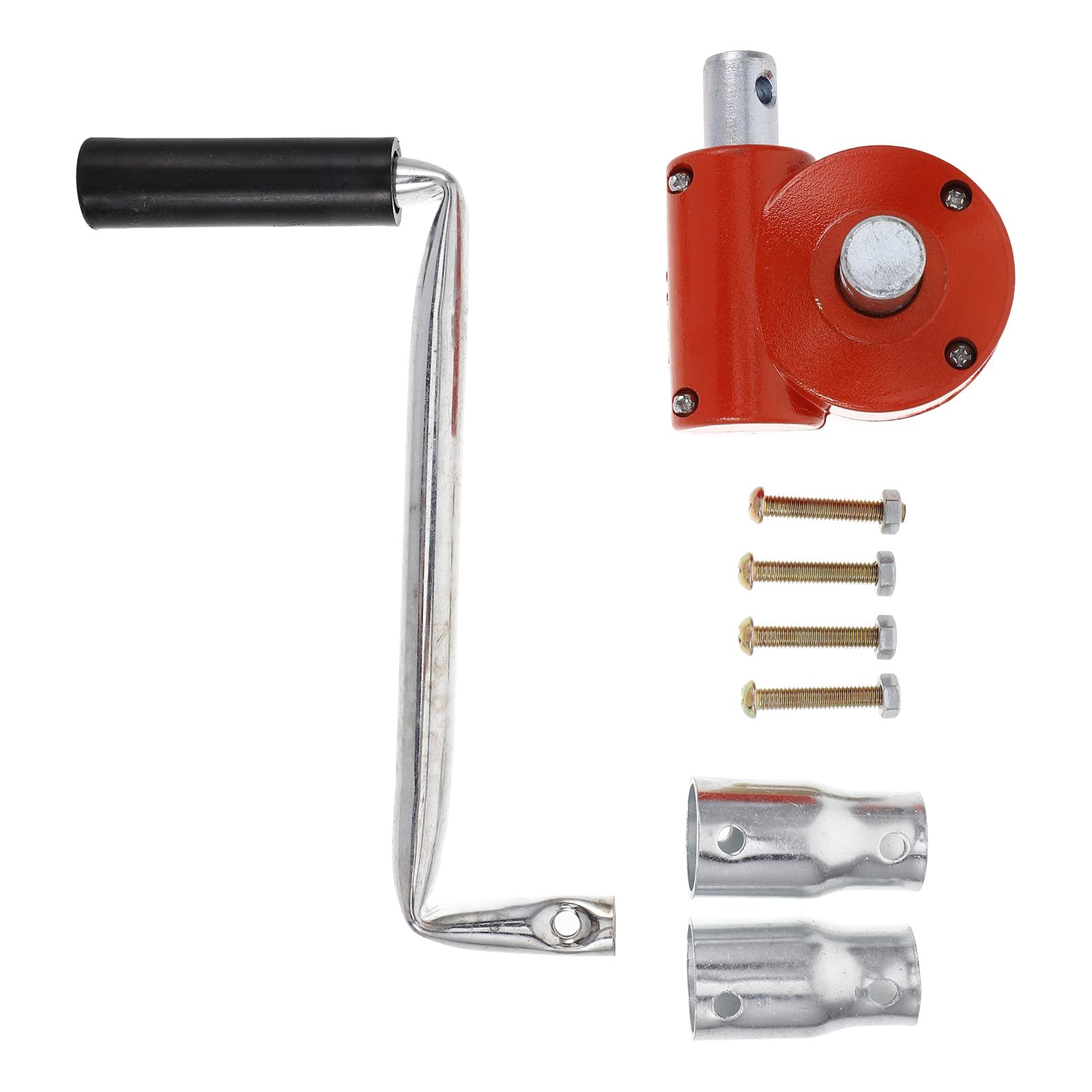 Treuil manuel à manivelle en métal robuste rouge, kit de 4 pièces pour structure horticole