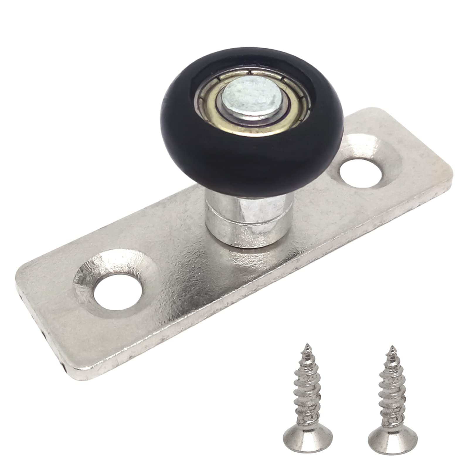 2pcs Sliding Door Roller Guide Wheel,Ball Bearings Design,Barn Door Floor Guide Flush Mount Stay Roller,with Screw(Highland Wheel)