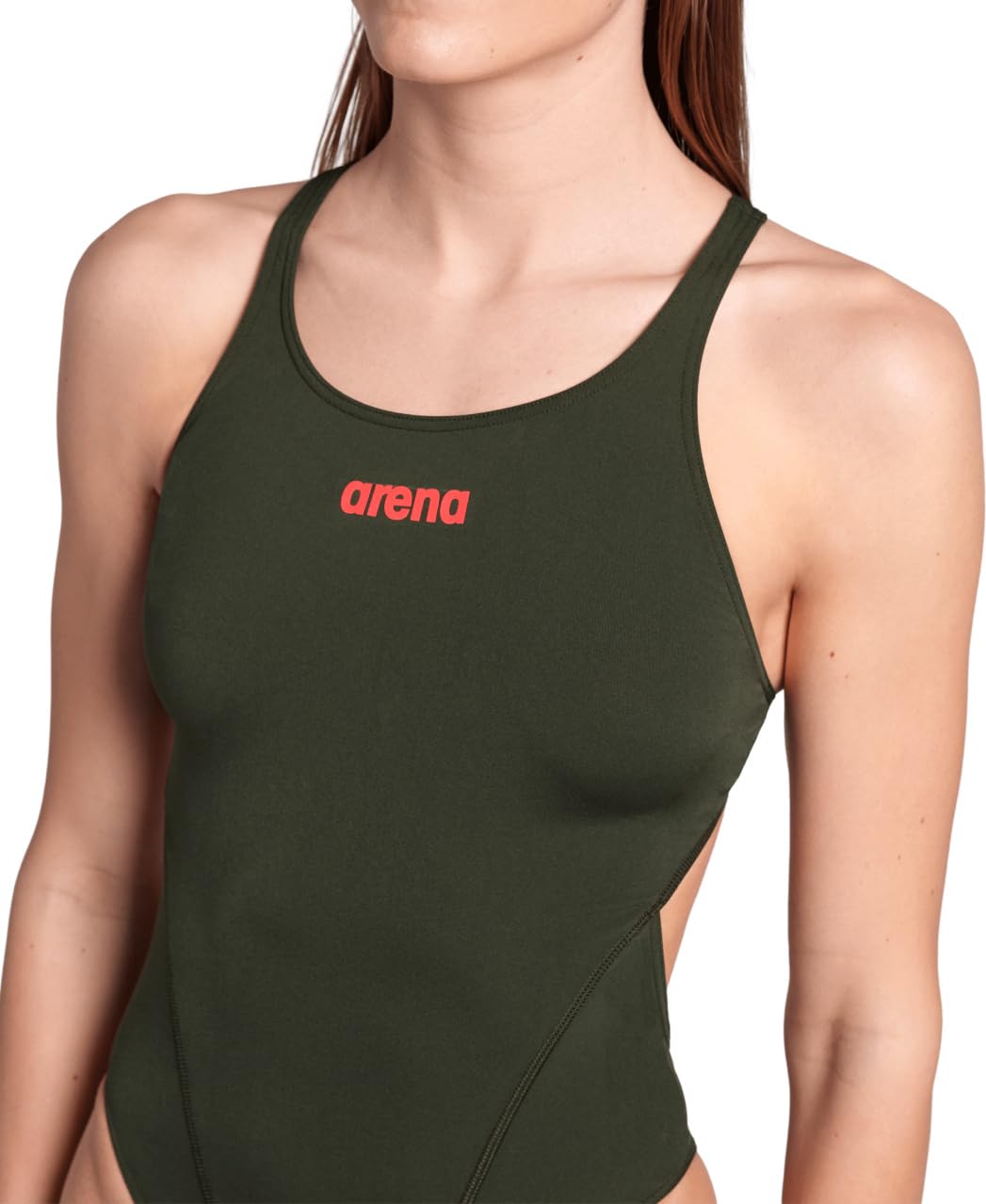 Arena Maillot de Bain Femme Solid Swimming Vert foncé Sauge foncé, Dark Sage, 50
