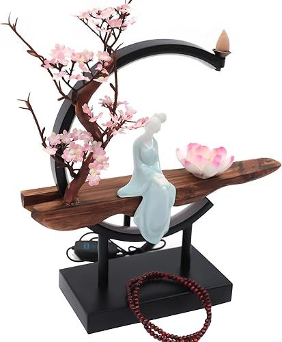 Miniatura 3 de Lotus - Soporte para quemador de incienso con luz LED, muebles de incensario doméstico, quemador de incienso de reflujo, decoración del hogar,